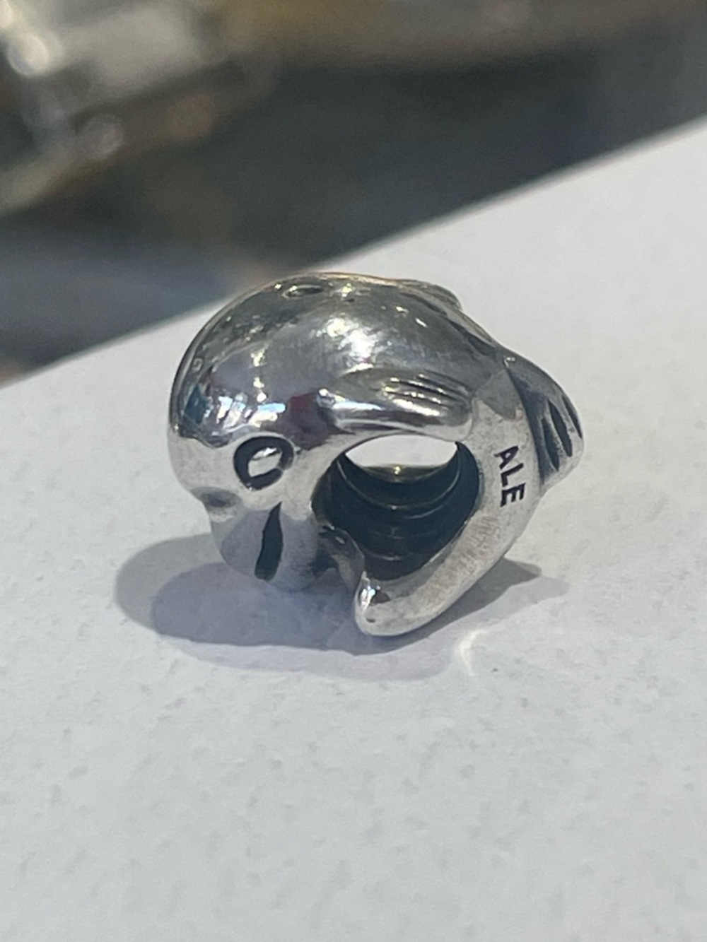 Retired Vintage Pandora ALE 925 Sterling Silver Dolphin Charm